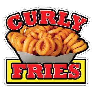  CURLY FRIES Concession Decal cart sign stand french hot 