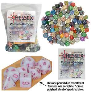 Game Dice 2 LB Chessex Bag AD&D & RPG+Free 30 Sided  