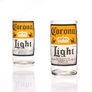  Recycled Corona Light Beer Bottle Glasses 
