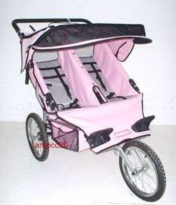 Double Jogging Stroller Jogger 2 Twin Blue/ Pink New  