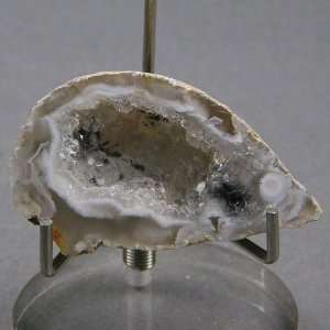  Agate Crystal Druze Geode Half with a Polished Face 