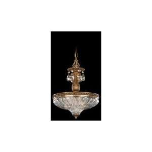   Pendant in Gilded Pewter with Swarovski Strass Golden Shadow crystal