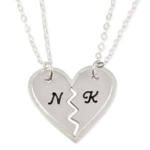Necklace Best Friend BFF Breakable Heart Pendant   Two Heart Pendants 