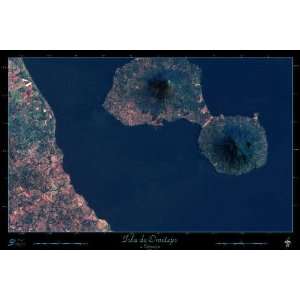  Isla de Ometepe, Nicaragua Satellite map poster/print 36 