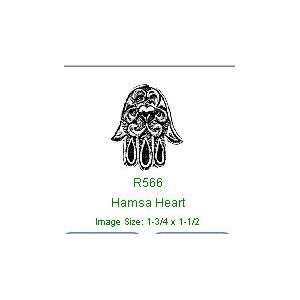  Hamsa Hand   Rubber Stamp   R566   Image Size 1 2/3 by 1 1 