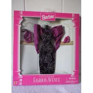   Barbie Deep Purple Gown with Silver Flocked Design 