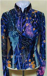 NEW #122004 LISA NELLE ABSTRACT PRINT ALL AROUND SHIRT Medium  