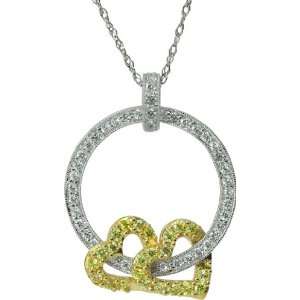    Ziamond Cubic Zirconia Double Heart Circle of Love Jewelry
