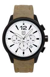 Andrew Marc Watches Club Varsity Leather Strap Watch $195.00