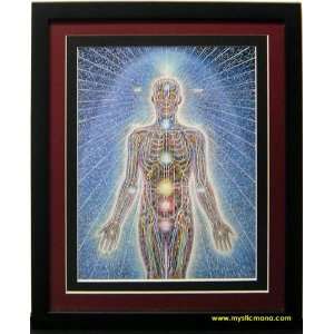  Psychyc Energy System By Alex Grey ,Framed & Double Matted 
