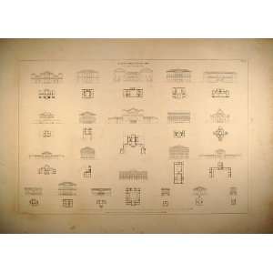  1841 Engraving Andrea Palladio Architecture Jean Durand 