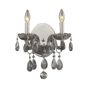  Angelique Silver Smoke Wall Sconce