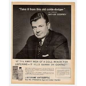  1962 Arthur Godfrey Listerine Antiseptic Print Ad (6440 