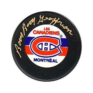  Bernie Geoffrion Autographed Puck   with Boom Boom 