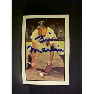 Billy Martin New York Yankees #118 1953 Bowman Color Reprint Signed 