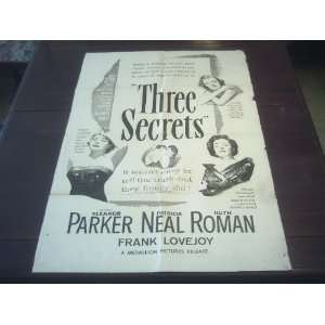   Three Secrets Eleanor Parker Patricia Neal Ruth Roman Robert Wise 1950