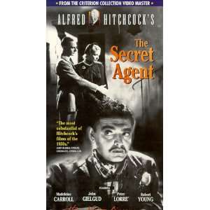  Secret Agent [VHS] John Gielgud, Madeleine Carroll 