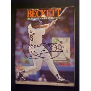 Cecil Fielder Detroit Tigers Autographed December 1991 Beckett 