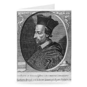 Cornelius Jansen, Bishop of Ypres (etching)    Greeting Card (Pack 