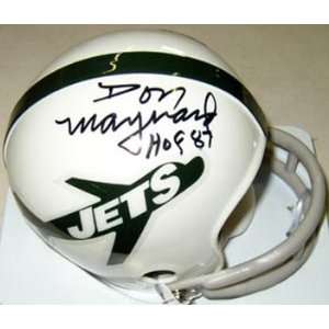  Autographed Don Maynard Mini Helmet   Throwback Sports 