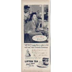 GERTRUDE LAWRENCE says LIPTONS brisk flavor makes a hit with me 