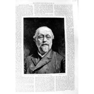   1893 ANTIQUE PORTRAIT HIPPOLYTE ADOLPHE TAINE