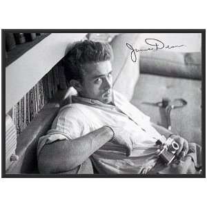  JAMES DEAN CAMERA Black and White Poster Dry Mounted Wood 