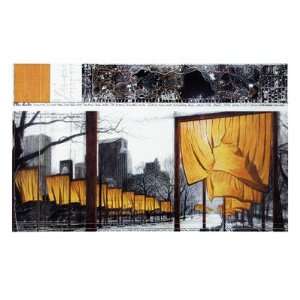 The Gates Project for Central Park XXI by Jeanne Claude. Size 36.50 X 