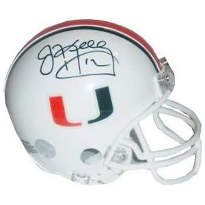 Jim Kelly Autographed/Hand Signed Miami Hurricanes Replica Mini Helmet