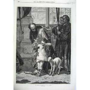  1870 Fine Art St JohnS Day Venice Young Boy Lamb Cross 