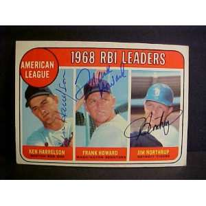Ken Harrelson, Frank Howard & Jim Northrup 1968 AL RBI Leaders #3 1969 