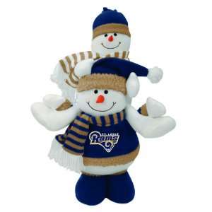   Louis Rams Plush Double Stacked Snowman Christmas Decoration 18 Home