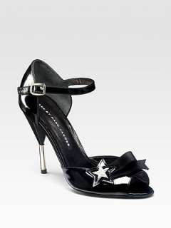   at peep toe Patent leather star Leather lining and sole Made in Italy
