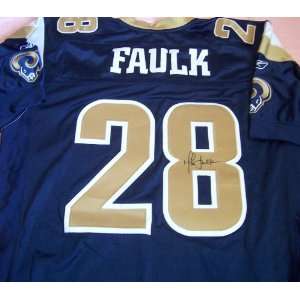 Marshall Faulk autographed St. Louis Rams Reebok authentic jersey