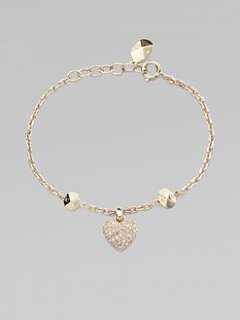 Dior   Pavé Pop Heart Charm Bracelet/Goldtone
