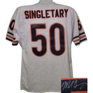 Mike Singletary Signed Chicago Bears White Prostyle Jersey