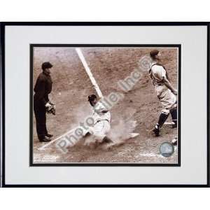Monte Irvin Sliding In Home Double Matted 8 X 10 Photograph in 