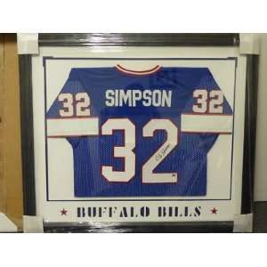  Autographed O.J. Simpson Jersey   OJ Framed SI COA HOF 