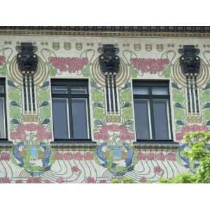 Detail of House Decoration, Secessionist, Otto Wagner, Wienzele Street 