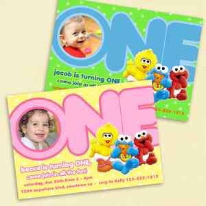 Sesame Street Invitation for Birthday Party  