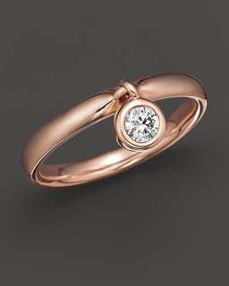 Diamond Bezel Set Charm Ring in 14 Kt. Rose Gold, 0.20 ct. t.w 
