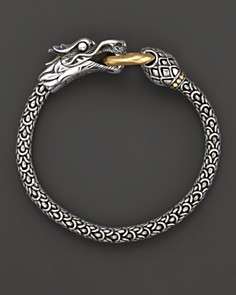 john hardy naga lava dragon head bracelet with white topaz $ 995 00