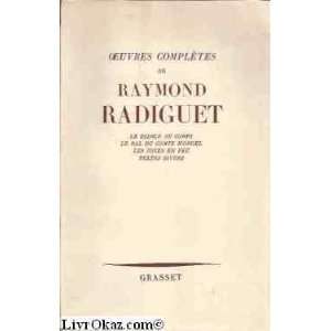   comte dOrgel les Joues en feu textes divers Raymond Radiguet Books