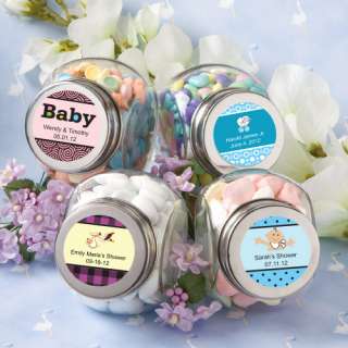 84   Personalized Baby Shower Glass Jar Favors  