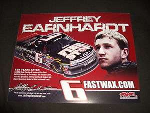 2010 JEFFREY EARNHARDT #6 FAST WAX NASCAR POSTCARD  
