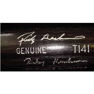 Rickey Henderson Autographed Bat