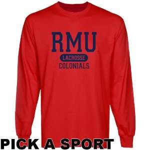 Robert Morris Colonials Red Custom Sport Long Sleeve T shirt  