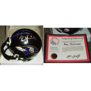 Ron Johnson Signed Ravens Riddell Mini Helmet