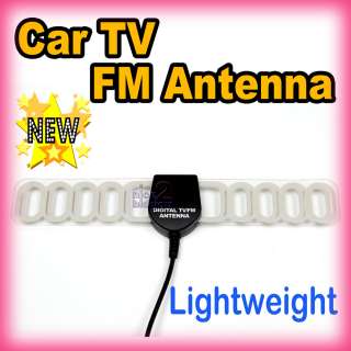 NEW Car TV 1 Head 3.5mm Jack FM Radio w Plastic Blade Antenna Aerial 