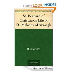 St. Bernard of Clairvauxs Life of St. Malachy of Armagh H.J. Lawlor 